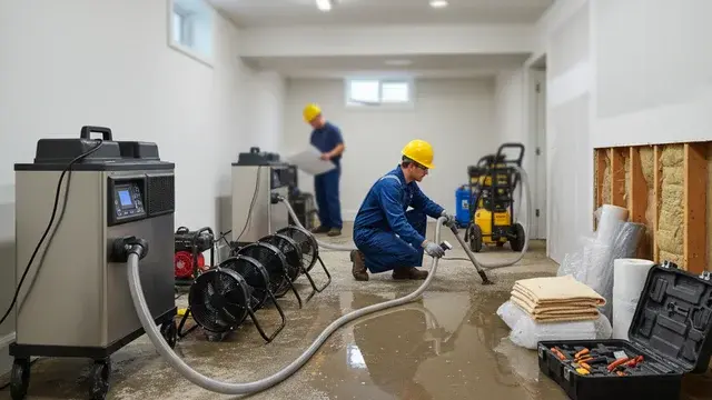 Professional water damage restoration and drying in Severn, MD