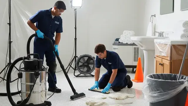 Sink overflow restoration and cabinet drying in Baltimore, MD