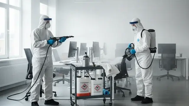 Air scrubbing and deodorization during odor removal in a Baltimore property