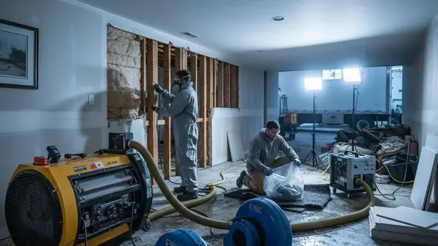 IICRC-certified water damage restoration crew performing mitigation in a Baltimore property